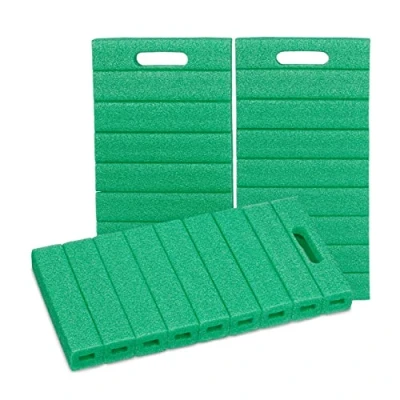 Abbildung von Relaxdays Kniekissen 3er Set, Gartenarbeit &amp; Werkstatt, schonende Kniepolster, HBT: 4 x 39,5 20 cm, Kniebretter, grün