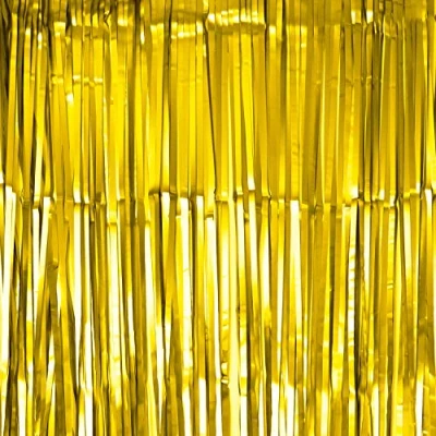 Abbildung von Oblique Unique® Lametta Vorhang 100x200 cm für Weihnachten Silvester Geburtstag Party Feier Fasching Karneval Dekoration Blau Gold Bronze Grün Silber wählbar (Gold (matt))