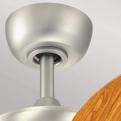 Abbildung von Kichler KLF Canfield 30 BN Deckenventilator Ø76cm für den Innenbereich Nickel gebürstet, UV beschichtetes Holz Walnuss/Kirsche mit Zugkette