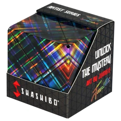 Abbildung von SHASHIBO Formwechsel Box Preisgekrönter, patentierter Zappelwürfel mit 36 Seltenerdmagneten lässt Sich in über 70 Formen verwandeln (Artist Series Disco Plaid)