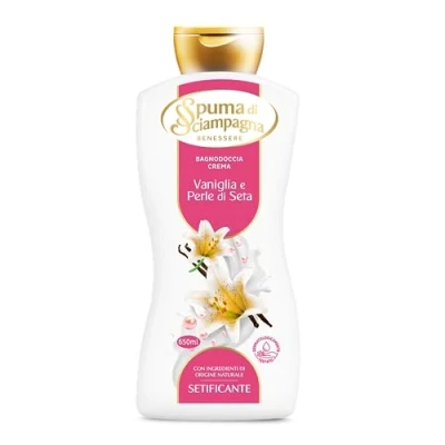 Abbildung von Spuma di Sciampagna Duschcreme für Seiden und Vanilleperlen, 650 ml