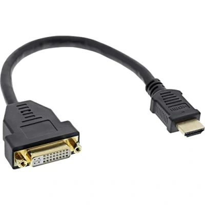Abbildung von InLine 17670I HDMI DVI Adapterkabel, Stecker auf Buchse, 0,2m