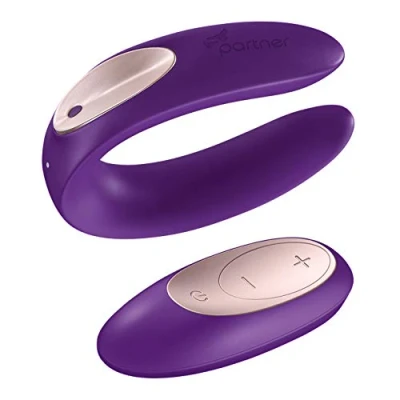 Abbildung von Satisfyer Double Plus Remote Paar Vibrator mit 10 Vibrationsmodi und Funk Fernbedienung wiederaufladbarer Sexspielzeug für Paare Wasserdicht (IPX7)