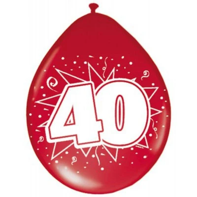 Abbildung von Ballon 40 Jahre Robijn Red 8 Stücke