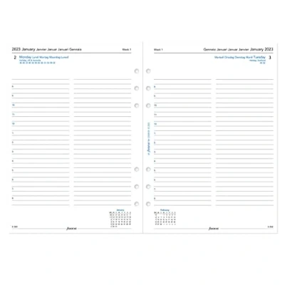 Abbildung von Filofax Terminplaner 2023, DIN A5, 5 Sprachen, Terminplaner, 1 Tag pro Seite, 23 68515, White