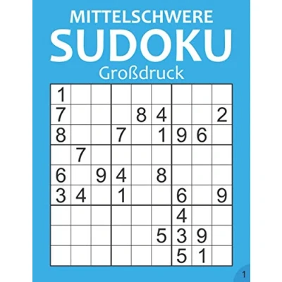Abbildung von Mittelschwere Sudoku Großdruck 1:: kleines Geschenk für Opa, Oma und Rentner
