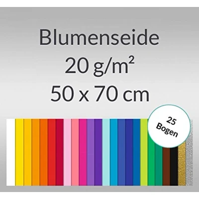 Abbildung von 10 x Ludwig Bähr Blumenseide 20g/qm 50x70cm VE=25 Bogen citronengelb