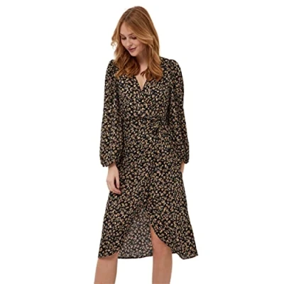 Abbildung von DESIRES Damen Wickelkleid Jantie Schwarz Xl