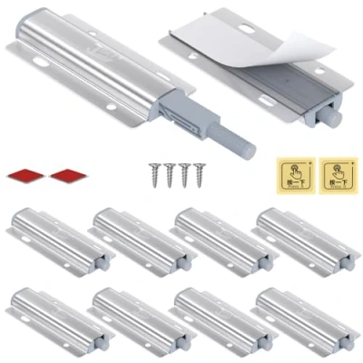 Abbildung von Drucktüröffner Schrank Push to Open Türöffner Jiayi 8 Stück Magnet Tip on Beschlag Schubladen Drucköffner Schranktür Öffner Druck Magnetschnäpper Druckschnapper