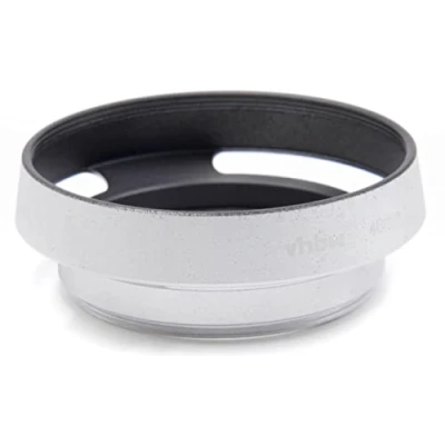 Abbildung von vhbw Gegenlichtblende für 46mm Objektiv Streulichtblende, Silber, Metall, rund