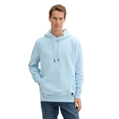 Abbildung von TOM Tailor IN Melange Optik Kapuzenpullover, Herren, Größe: Large, Hellblau