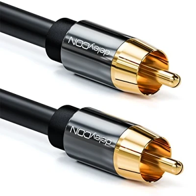 Abbildung von deleyCON 2m Subwoofer Kabel Cinch RCA 2x Stecker HiFi Audio &amp; Video