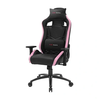Abbildung von Mars Gaming MGCXNEOBPK, Premium Stuhl AIR, PU, Abnehmbare Kissen, Pink