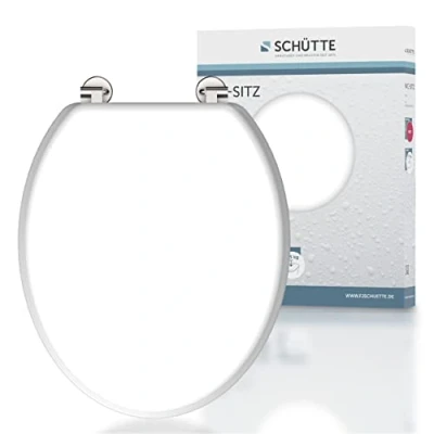 Abbildung von Schütte WC Sitz, mit Holzkern, maximale Belastung der Klobrille 150 kg