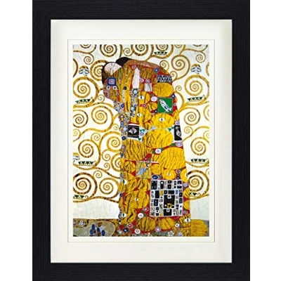 Abbildung von 1art1 Gustav Klimt Poster Die Umarmung (Detail) Gerahmtes Bild Mit Edlem Passepartout Wand Bilder Im Bilderrahmen 40x30 cm