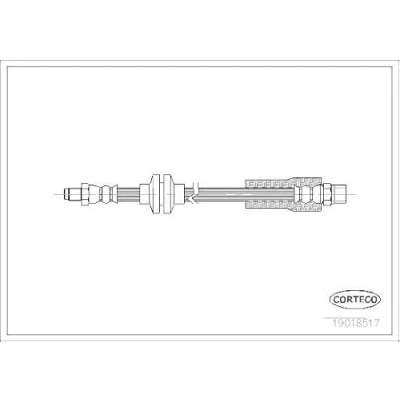 Abbildung von CORTECO 19018517 Bremsschläuche Vorderachse 381 AUDI: Coupe B3, 100 C3 Limousine, Avant