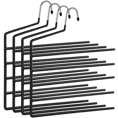 Abbildung von SONGMICS Kleiderbügel CRI034B02, (4 tlg), platzsparend, 4er Set, Mehrfach Kleiderbügel, offenes Ende