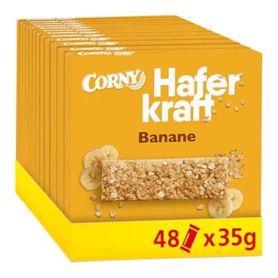 Abbildung von Haferriegel Corny Haferkraft Banane, Vollkorn &amp; Vegan, 48x35g