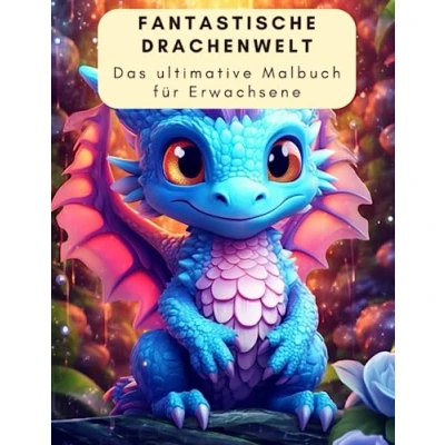 Abbildung von Fantastische Drachenwelt: Das ultimative Malbuch für Erwachsene: Tauchen Sie ein in eine Welt voller niedlicher Drachen 120 hochauflösende, einzigartige Malvorlagen, speziell entworfen!