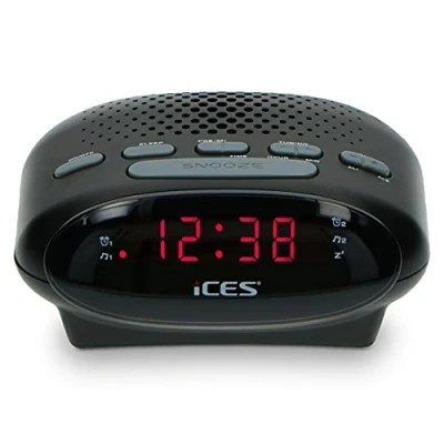 Abbildung von Lenco Radiowecker ICR 210 Black modernes Uhrenradio mit LED Display &amp; Batterie, erhältlich in 4 Farben