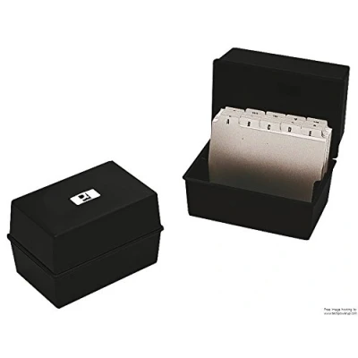 Abbildung von Q Connect Karteibox, 20 x 13 cm 1 schwarz
