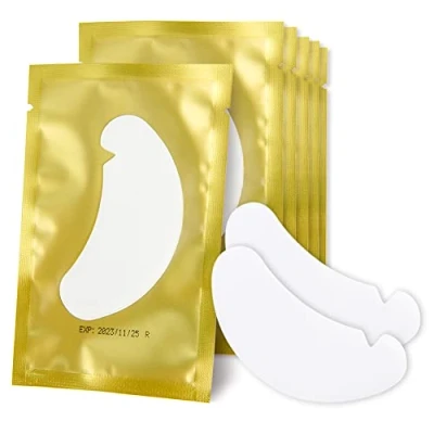 Abbildung von Lunamoon augenpads für Wimpernverlängerung Wimpernpads V Wimpern Wimpernlifting Färben Augen Patches Pad 50 Paare (Gold)