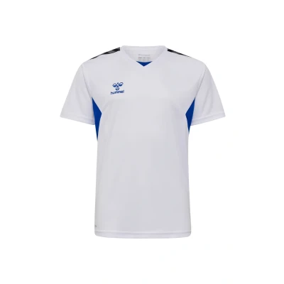 Abbildung von Hummel Authentic PL SS Sport Tshirt für Kinder, Größe: 116, White true blue