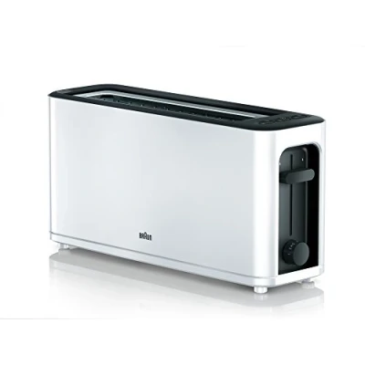 Abbildung von Braun Toaster &quot;HT 3110 WH&quot;, 1 langer Schlitz, für 2 Scheiben, 1000 W