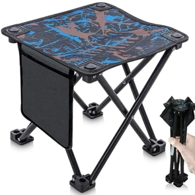 Abbildung von Xndryan Camping Hocker Klappbarer Tragbarer Klapphocker Stuhl Angelhocker Faltbarer Outdoor für Camping, Konzerte, Angeln, Wandern mit Tragetasche