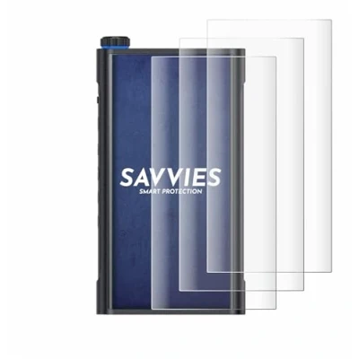 Abbildung von Savvies 4 Stück Full Screen Schutzfolie für FiiO M15s Cover Displayschutz Folie [3D Curved, Transparent, Anti Fingerabdruck]