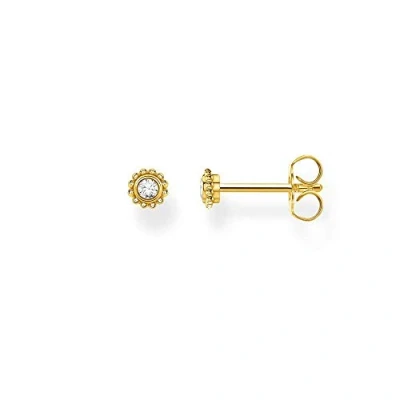 Abbildung von Thomas Sabo Einzel Ohrstecker Blume weißer Stein Silber 925 Sterling H2137 051 14
