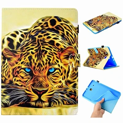Abbildung von X Best Samsung Galaxy Tab E 9.6 Inch Hülle PU Leder Flip Case Cover Magnetisch Ständer Tasche Tablet Schutzhülle mit Kartenfach für 9.6&quot; SM T560 T561