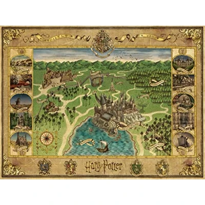 Abbildung von RAVENSBURGER Puzzle 1500 Teile Hogwarts Karte Harry Potter