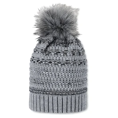 Abbildung von Sterntaler Unisex Baby Strickmütze Silberstreif Mütze, Silber Mel, 53
