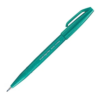 Abbildung von Pentel SES15C D3X Brush Sign Pen türkis, Faserschreiber, pinselähnliche Spitze, 1 Stück