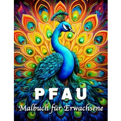 Abbildung von Pfau Malbuch für Erwachsene: 55 schöne Pfaue Bilder Stressabbau und Entspannung