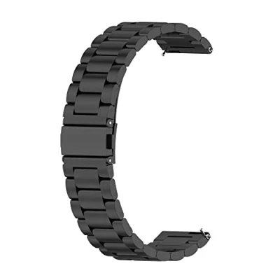 Abbildung von INF Edelstahl Armband für Huawei Watch GT2 Pro, Ersatz Uhrenarmband kompatibel mit 46mm/GT3/GT3 22mm, Schwarz