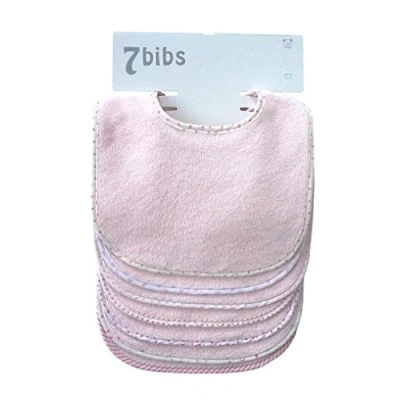 Abbildung von Doppellagige Sabberlätzchen für Babys, Baumwolle, weich, saugfähig, 7 Stück (white waterproof)