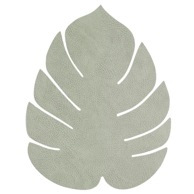 Abbildung von LIND DNA HIPPO Tischset Monstera Leaf L olive green 42 x 35