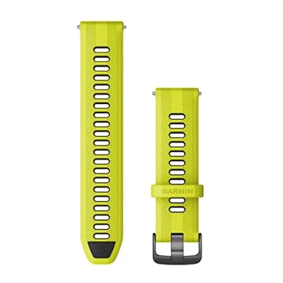 Abbildung von Garmin Wechselarmband 22mm, passend für Forerunner 955 und 965, Zitronengelb/ Schwarz