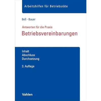 Abbildung von Betriebsvereinbarungen: Inhalt, Abschluss, Durchsetzung (Arbeitshilfen für Betriebsräte)