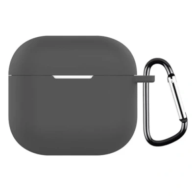 Abbildung von CoverKingz Hülle kompatibel mit AirPods 4 Silikon Schutzhülle Cover Case Tasche Dunkelgrau