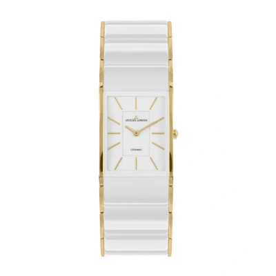 Abbildung von Jacques Lemans Dublin Uhr, Damen, Größe: One Size, Weiß gold
