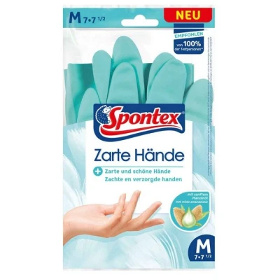 Abbildung von SPONTEX Latexhandschuhe Haushaltshandschuhe Zarte Hände, Spülhandschuhe Putzhandschuhe (Spar Set)