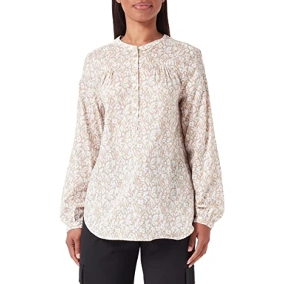 Abbildung von camel active Schlupf MIT Alloverblumenprint Bluse, Damen, Größe: Large, Biscuit milk white aop