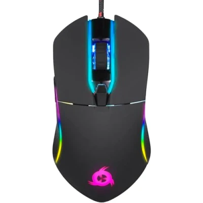 Abbildung von KLIM Aim black Gaming Maus (kabelgebunden, RGB Computermaus für Rechts und Linkshänder)