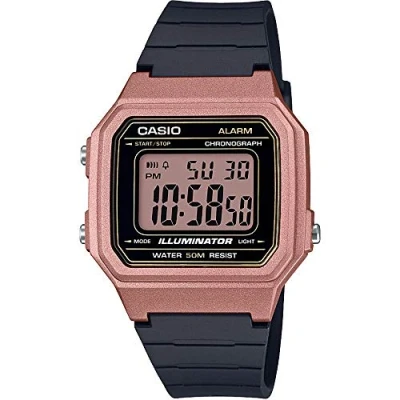 Abbildung von Casio Herren Digital Quarz Uhr mit Resin Armband W 217HM 5AVEF Rosegold schwarz