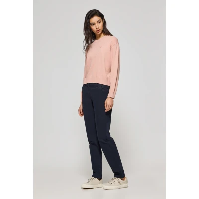 Abbildung von Polo Club Damen Chinohose May Marineblau Mit Minimalistischer Stickerei Auf Der Tasche 40