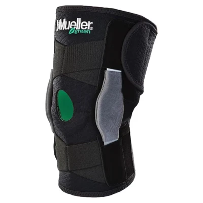Abbildung von Mueller Sports Medicine Kniebandage Greenline Adjustable Hinged Knee Brace, aus recycelten Materialen, Universalgröße