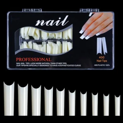Abbildung von No C Curve Extra Long Square Nail Tips for Acrylic Professional Straight Flattened Cover False